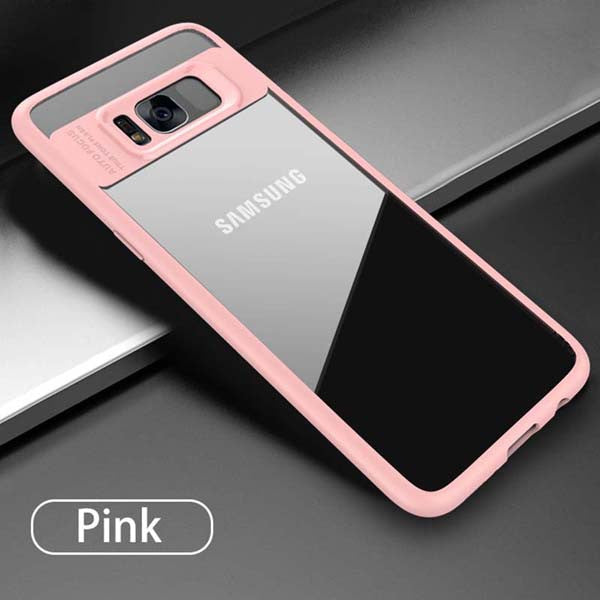 Luxury Clear Case For Samsung Galaxy S8 S8 Plus Fitted Cases Slim Transparent Capinhas PC & TPU Silicone Cover Shockproof Armor
