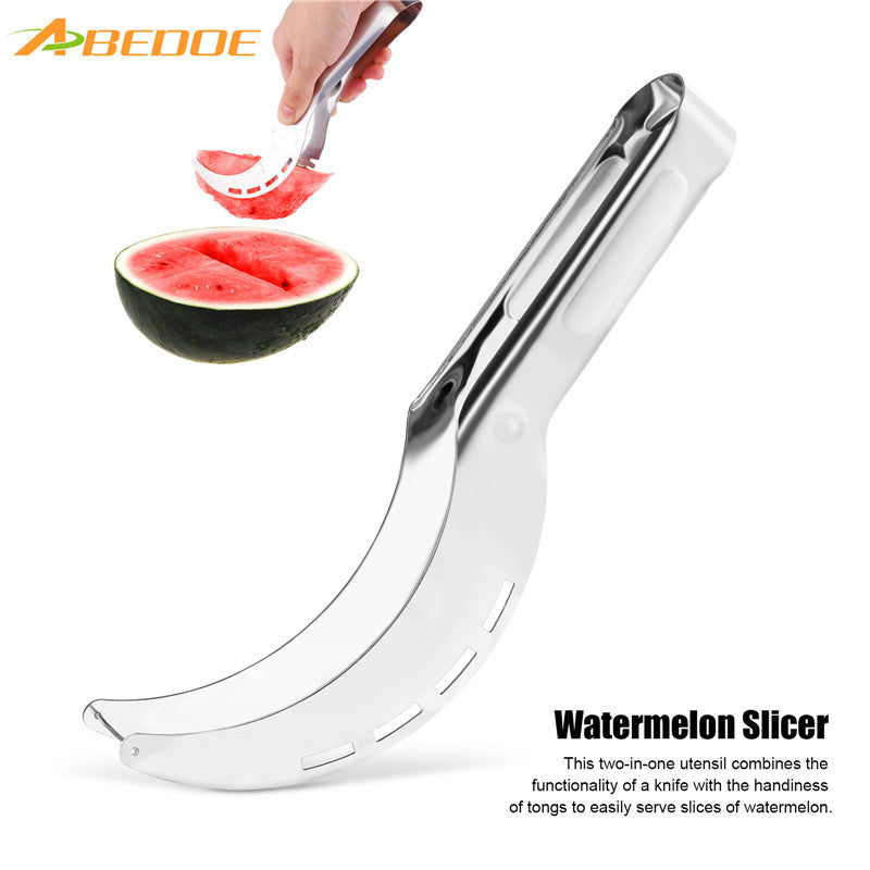 ABEDOE Watermelon Melon Slicer Stainless Steel Corer Fruit Knife Cutter Creative Kitchen Tools Accessories Gadgets Utensils